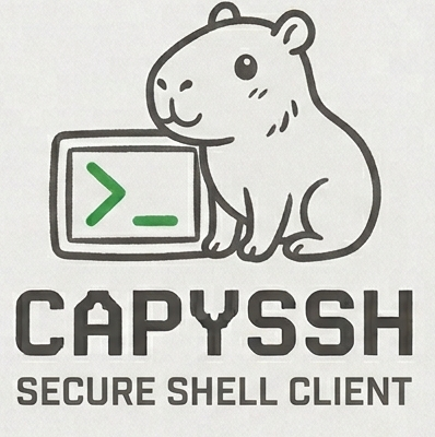 CapySSH capybara and terminal mark